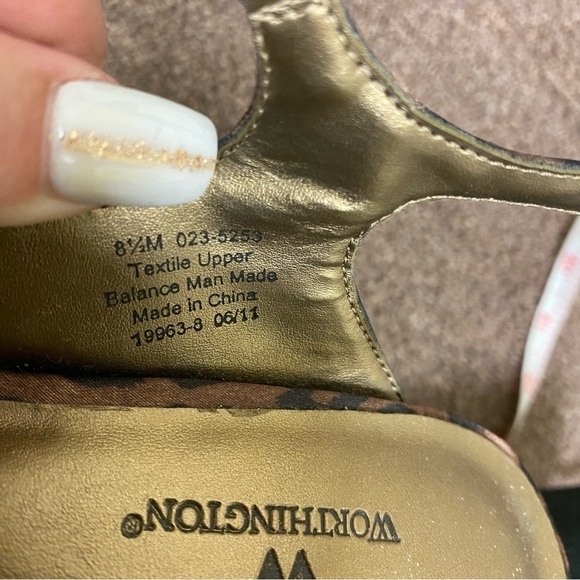 WORTHINGTON High Heels Leopard Print - Women's 8.5 - Picture 3 of 5